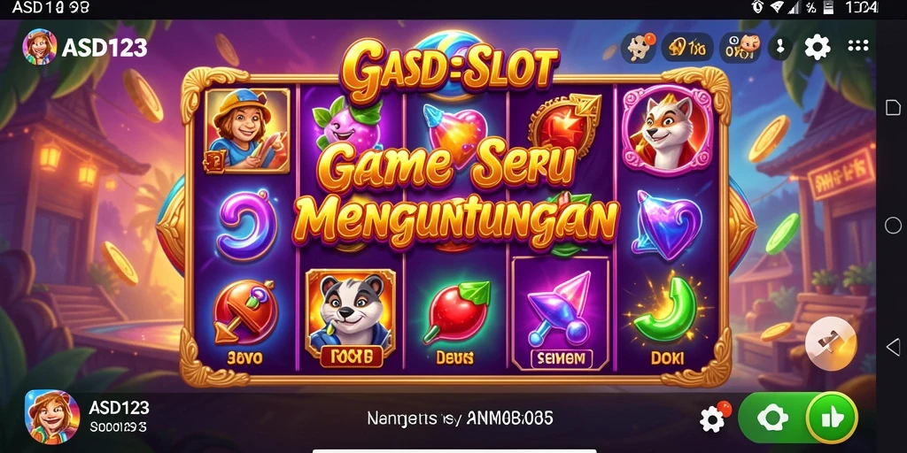 Screenshot gameplay ASD123 menunjukkan keseruan bermain slot.