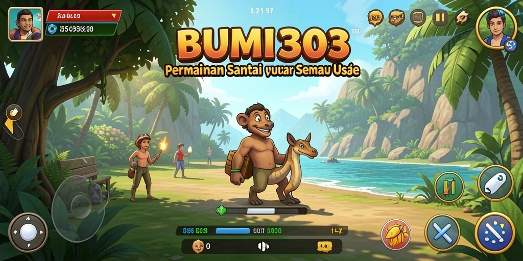 Tampilan gameplay seru dan menyenangkan di BUMI303.