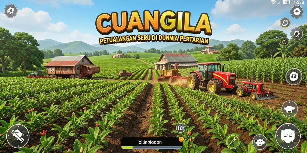 Tangkapan layar gameplay CUANGILA yang menunjukkan pengalaman bertani yang seru.
