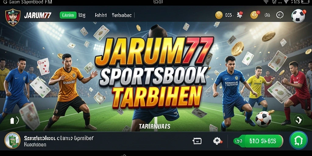Tampilan utama JARUM77 menampilkan berbagai pilihan taruhan olahraga.