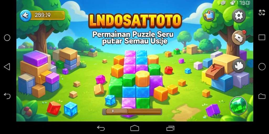 Screenshot gameplay LNDOSATTOTO menampilkan tantangan puzzle yang menarik.