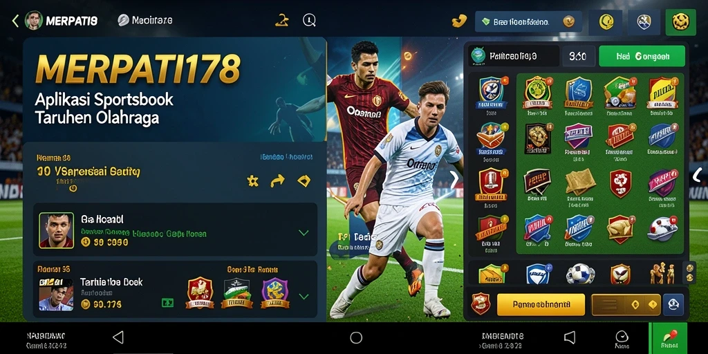Screenshot utama MERPATI178 menampilkan tampilan antarmuka Sportsbook yang dinamis.