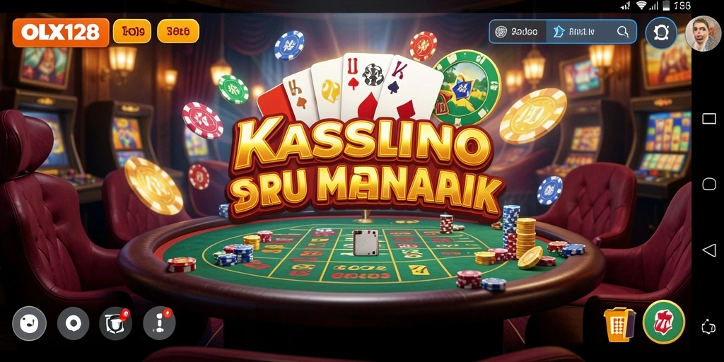 Screenshot utama OLX128 yang menunjukkan keseruan permainan Kasino.