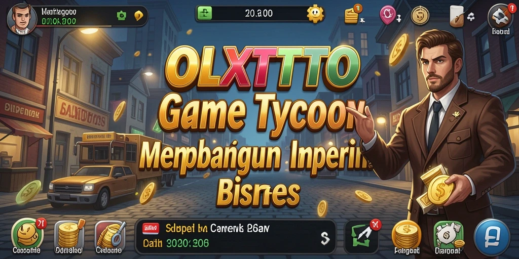 Screenshot gameplay OLXTOTO menampilkan manajemen bisnis yang intens dan strategis.