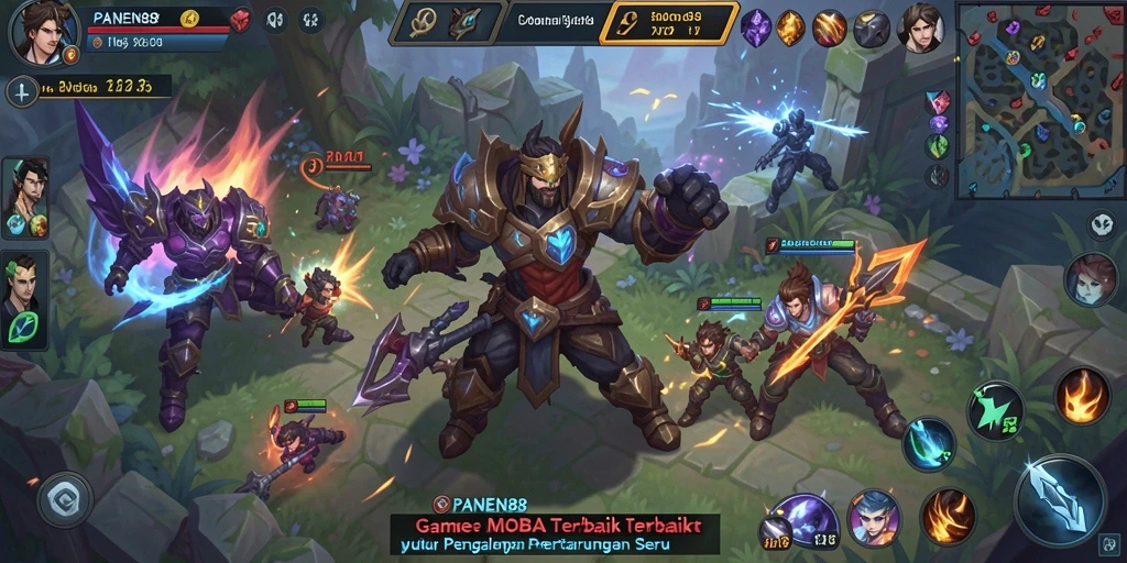 Gameplay seru dari PANEN88 dalam pertarungan MOBA.