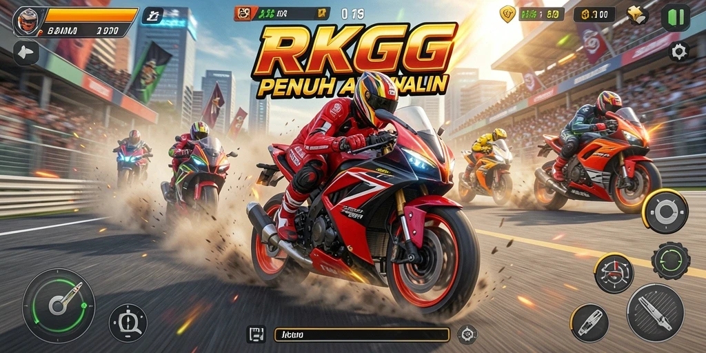 Gambaran balapan motor yang mendebarkan di RKGG.