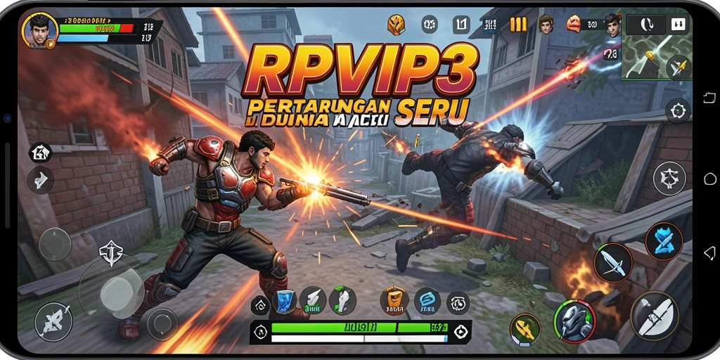 Tampilan aksi mendebarkan dari gameplay RPVIP3.