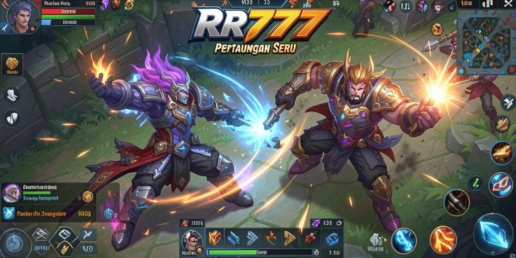 Menampilkan pertarungan seru dan karakter unik dalam gameplay MOBA.