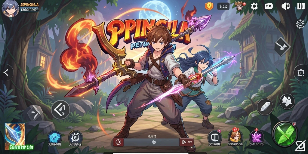 Tampilan gameplay <strong>SPINGILA</strong> yang penuh warna dan menarik.
