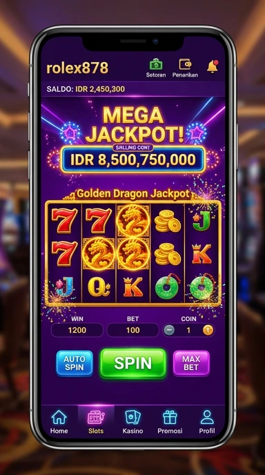 Tampilan antarmuka pengguna dari aplikasi rolex878 yang sederhana dan intuitif.